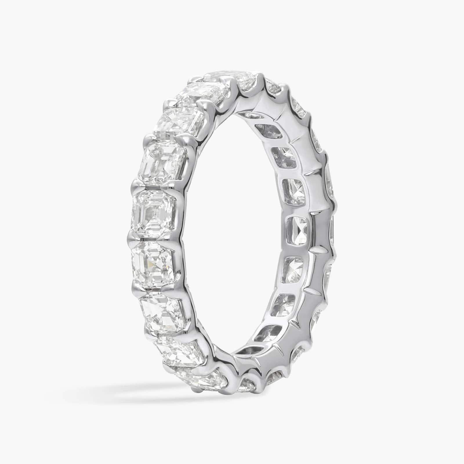 Asscher Diamond Eternity Ring in Platinum (3 ct. tw.)