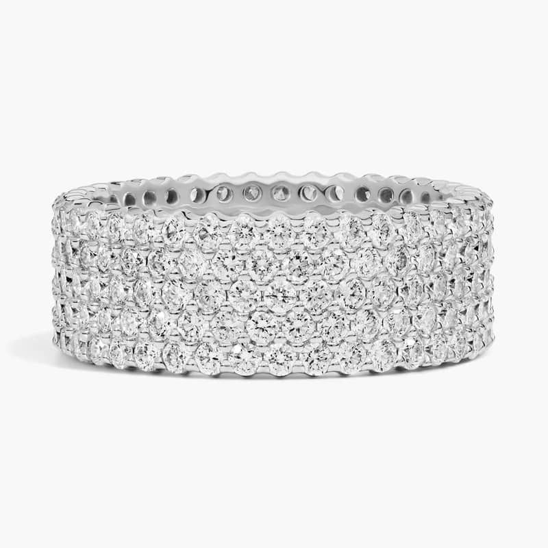 Five Row Diamond Eternity Ring in 14k White Gold (2 3/4 ct. tw.)