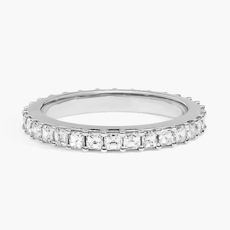 Bella Vaughan Asscher Diamond Wedding Ring in Platinum (1 1/3 ct. tw.)