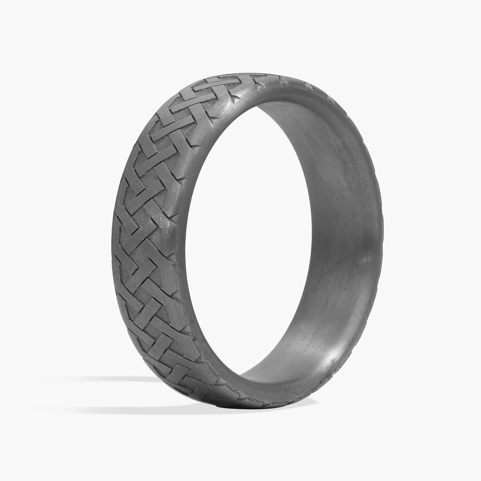 Celtic Love Knot Wedding Ring in Grey Tantalum (6.5mm)