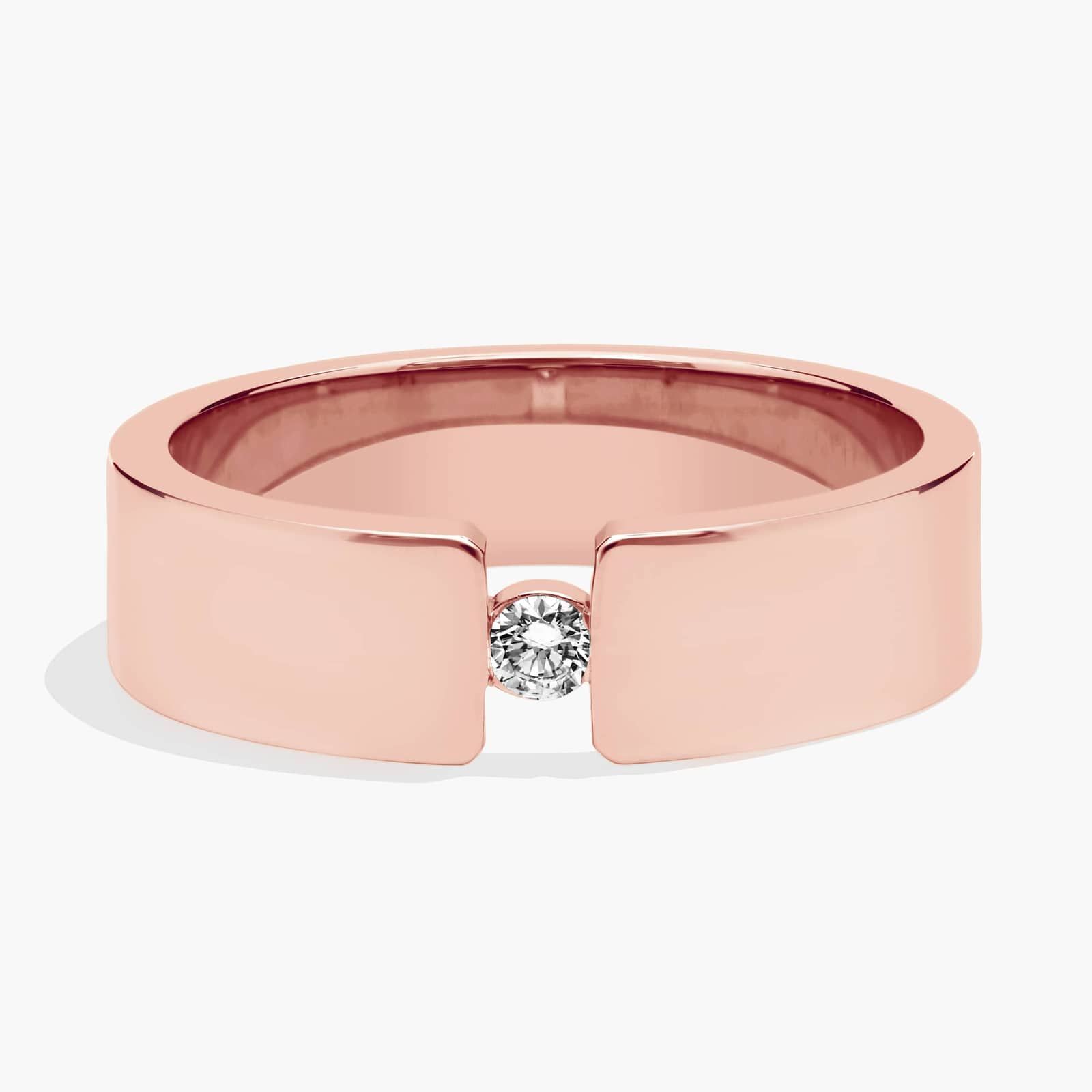 Channel-Set Solitaire Diamond Ring in 14k Rose Gold (6 mm, 0.07 ct. tw.)