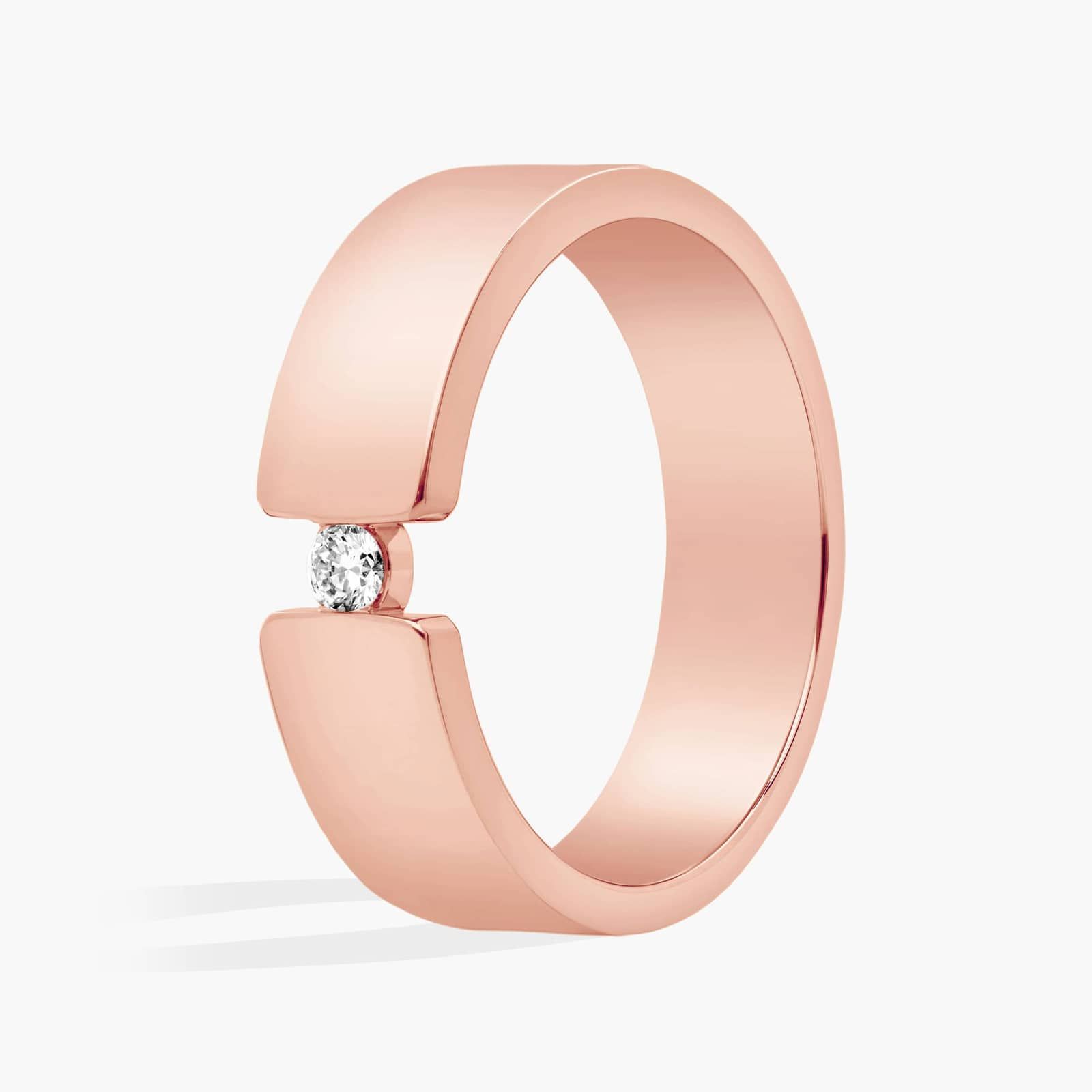 Channel-Set Solitaire Diamond Ring in 14k Rose Gold (6 mm, 0.07 ct. tw.)