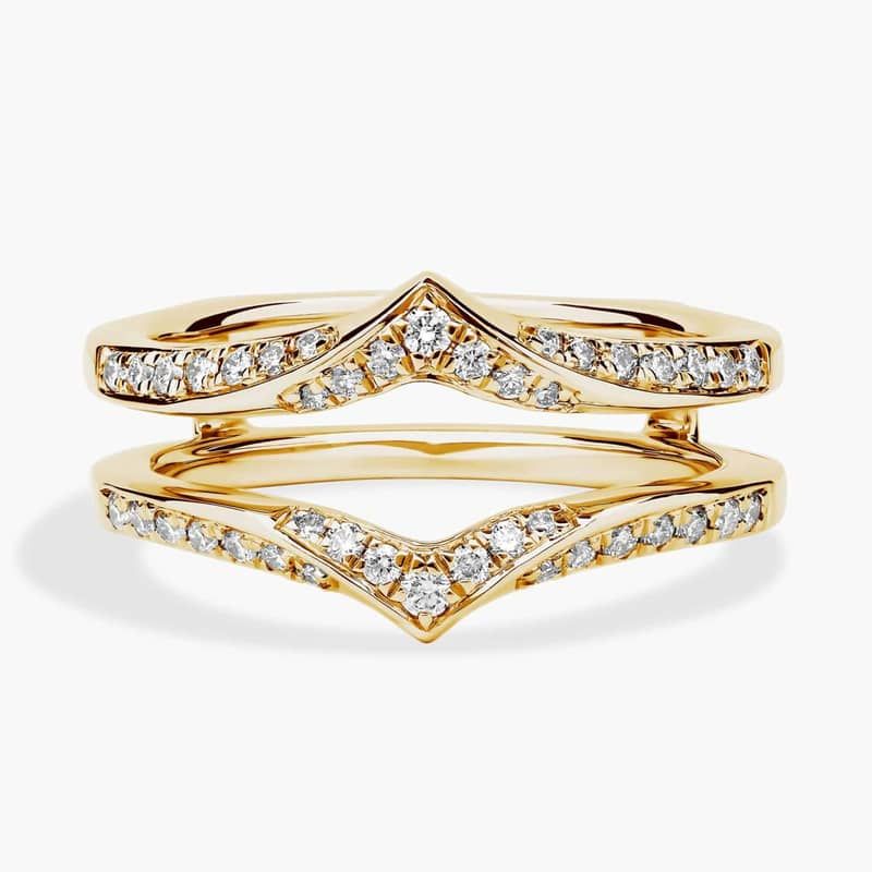 Pointed Diamond Insert in 14k Yellow Gold (1/4 ct. tw.)