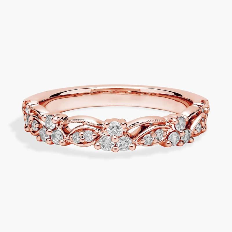Romantic Vintage Lace Diamond Ring in 14k Rose Gold (1/3 ct. tw.)