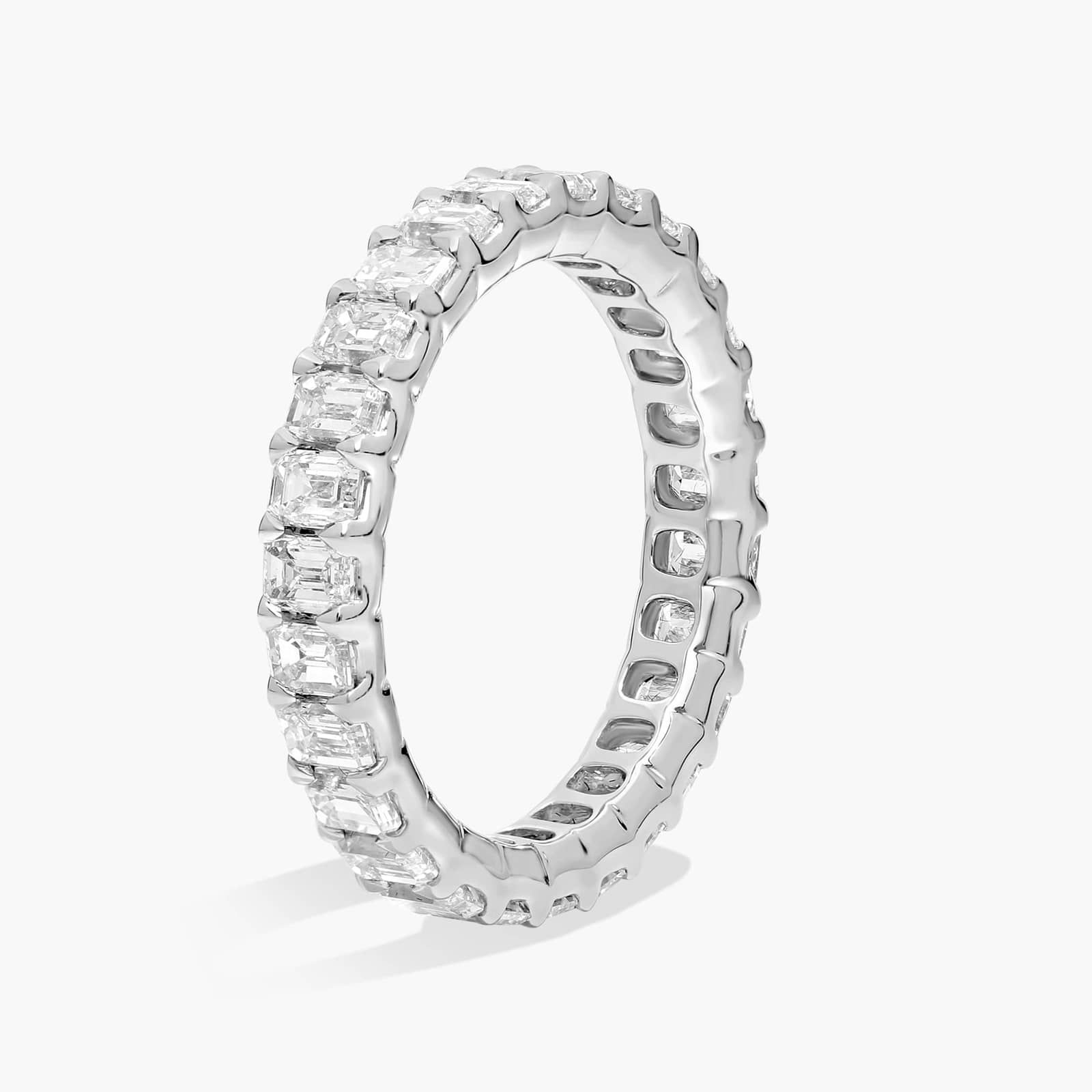 Emerald Diamond Eternity Ring in Platinum (2 1/3 ct. tw.)