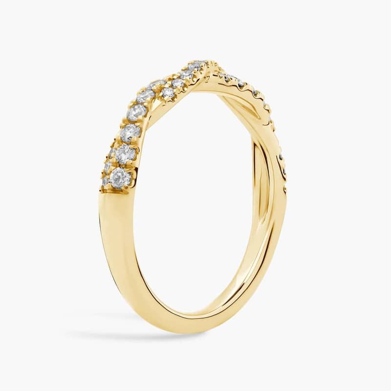 Overlapping Twist Diamond Ring in 14k Yellow Gold (1/3 ct. tw.)