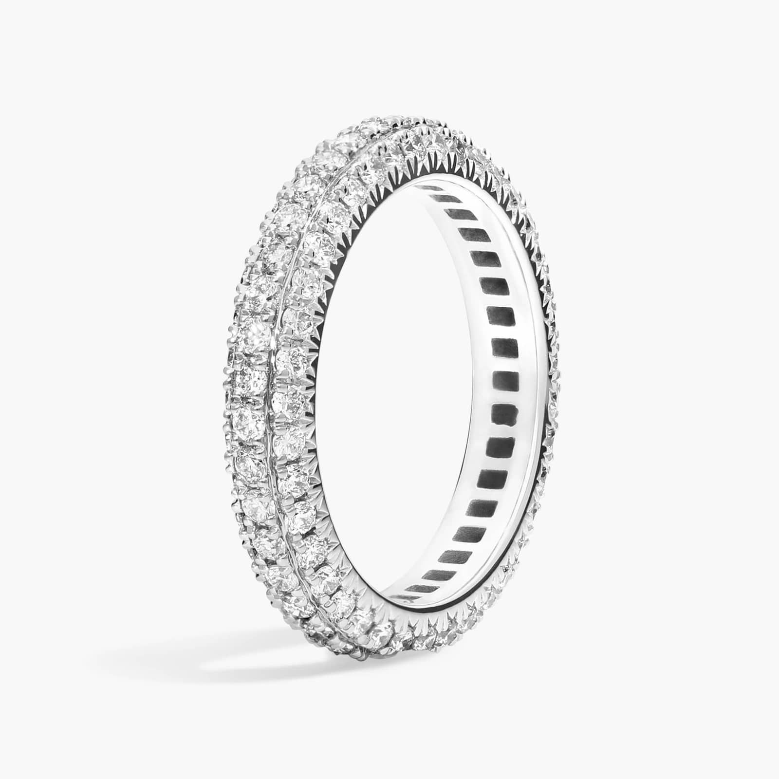 Rollover Pavé Diamond Eternity Ring in 14k White Gold (1 ct. tw.)