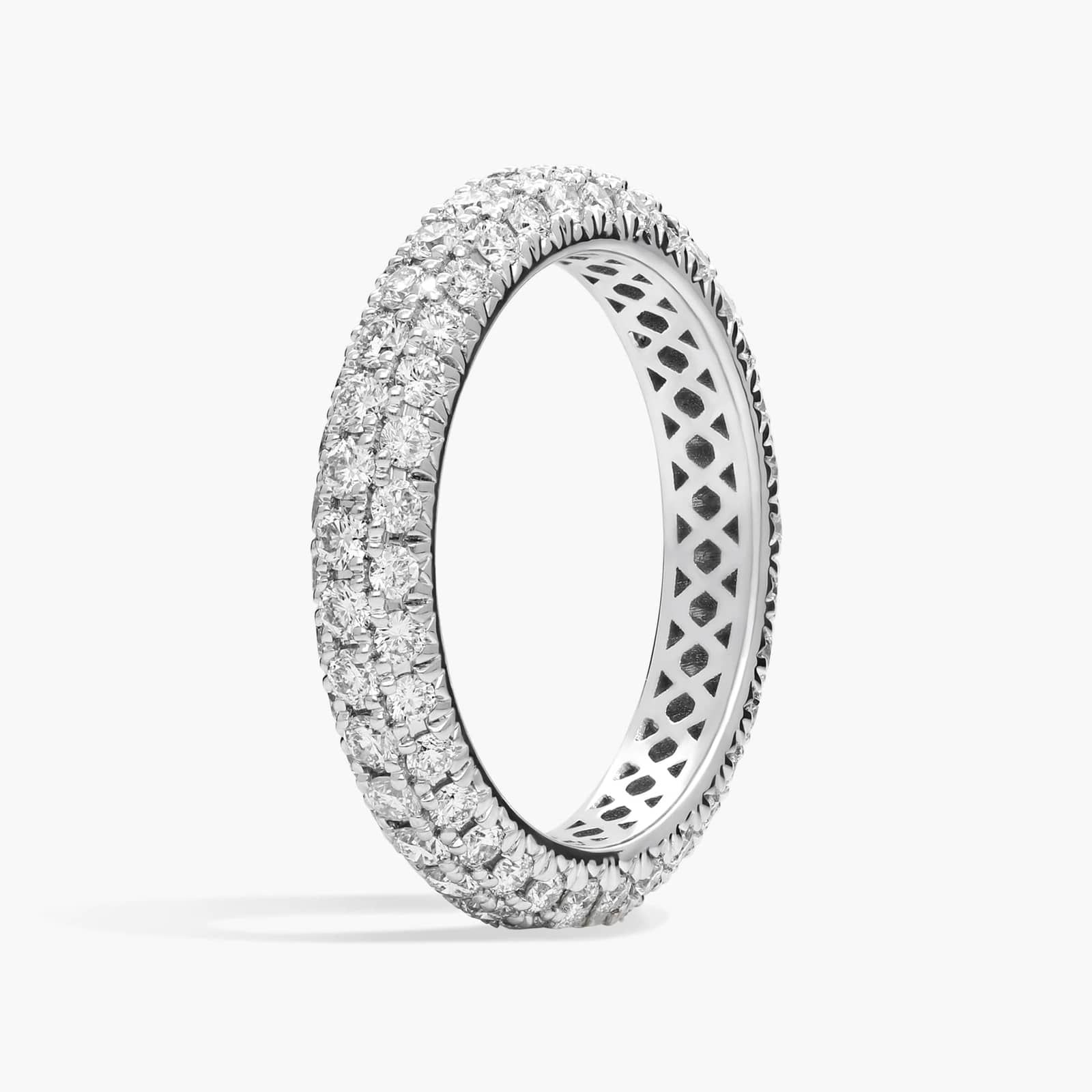 Rollover Pavé Diamond Eternity Ring in 14k White Gold (2 ct. tw.)