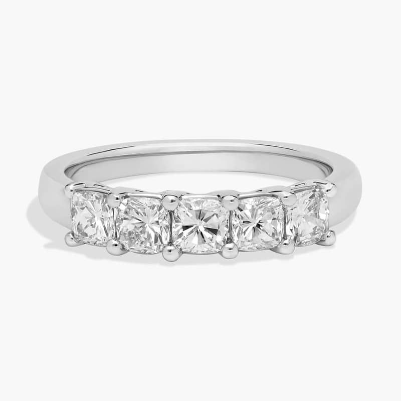 Cushion Cut Five Stone Diamond Ring in Platinum (1 1/5 ct. tw.)