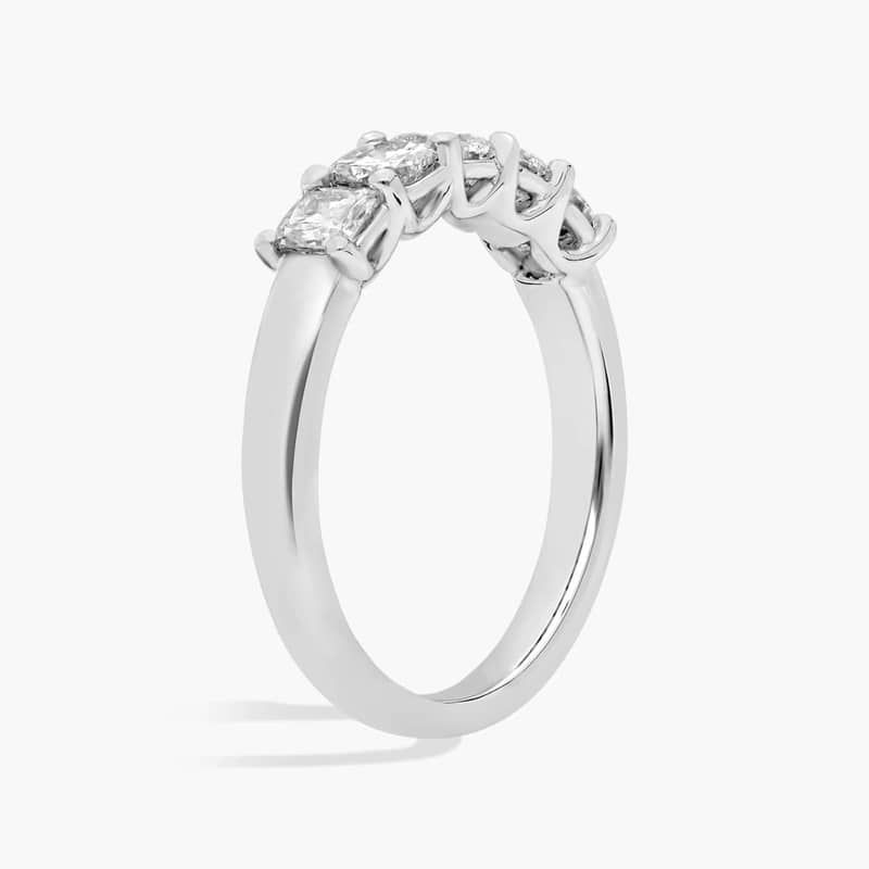 Cushion Cut Five Stone Diamond Ring in Platinum (1 1/5 ct. tw.)