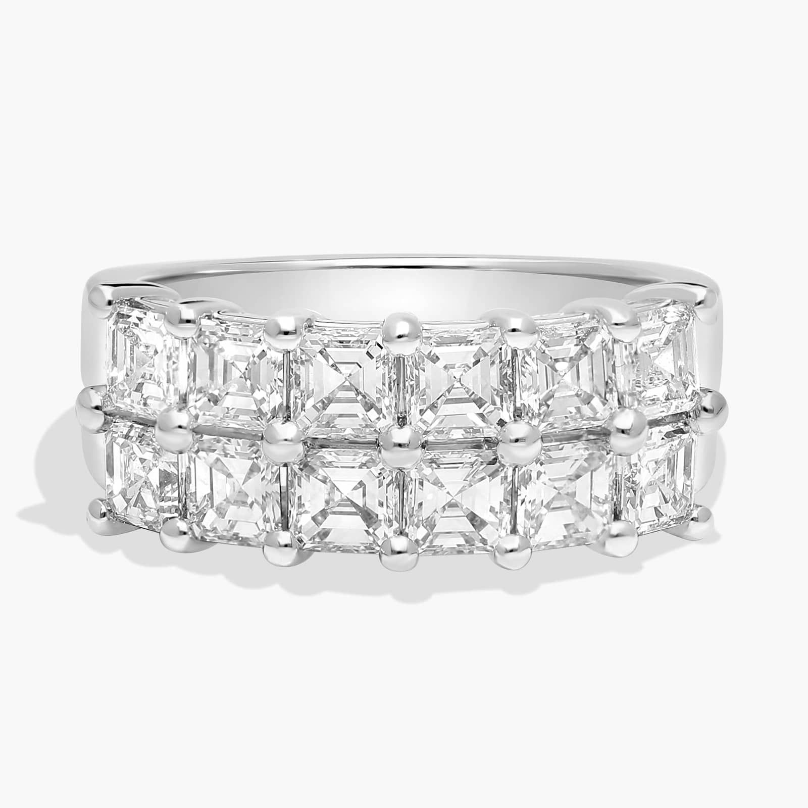 Two Row Asscher-Cut Diamond Ring in Platinum (2 1/2 ct. tw.)