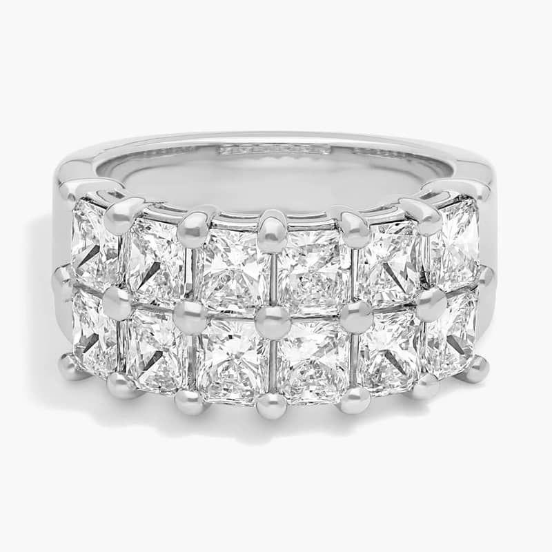 Two Row Radiant-Cut Diamond Ring in Platinum (2 1/2 ct. tw.)