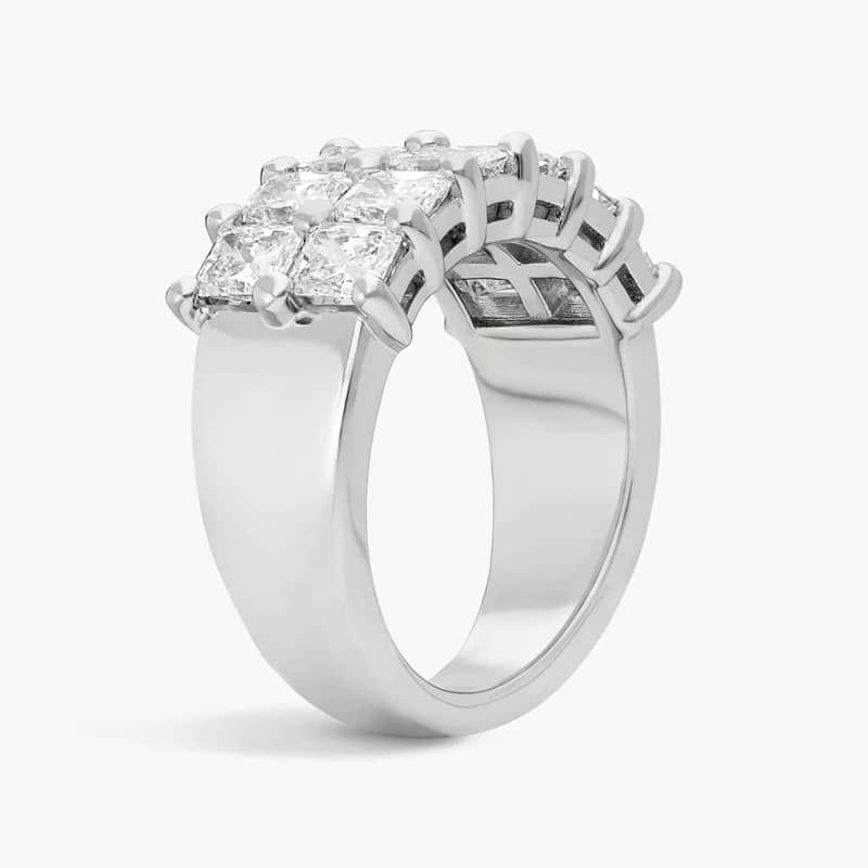 Two Row Radiant-Cut Diamond Ring in Platinum (2 1/2 ct. tw.)