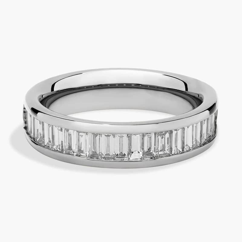 Channel Set Baguette Diamond Ring in 18k White Gold (1 ct. tw.)