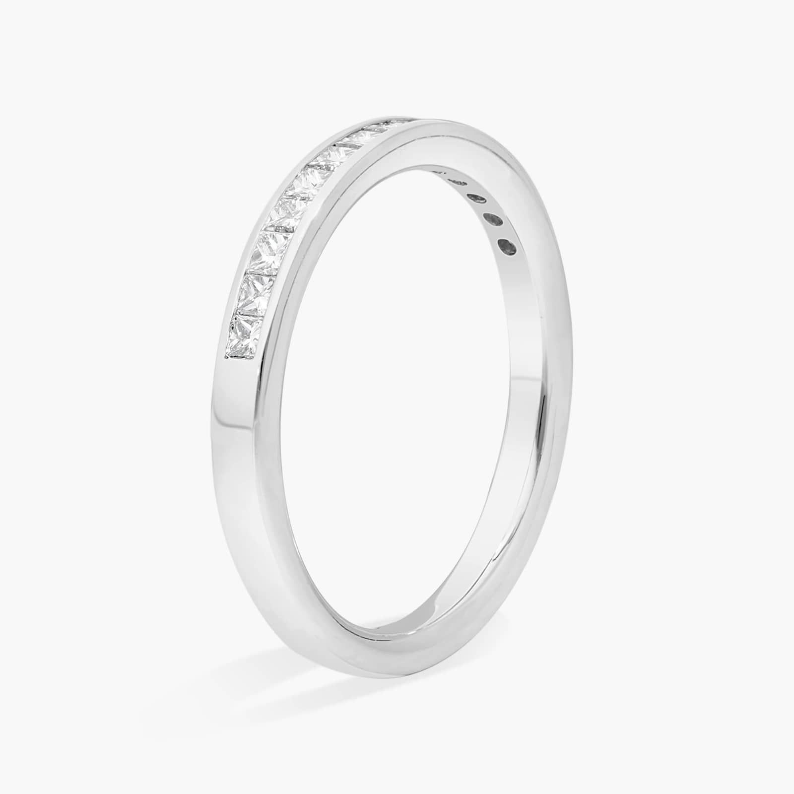 Angled Marquise Diamond Wedding Ring in 14k White Gold (3/4 ct. tw.)