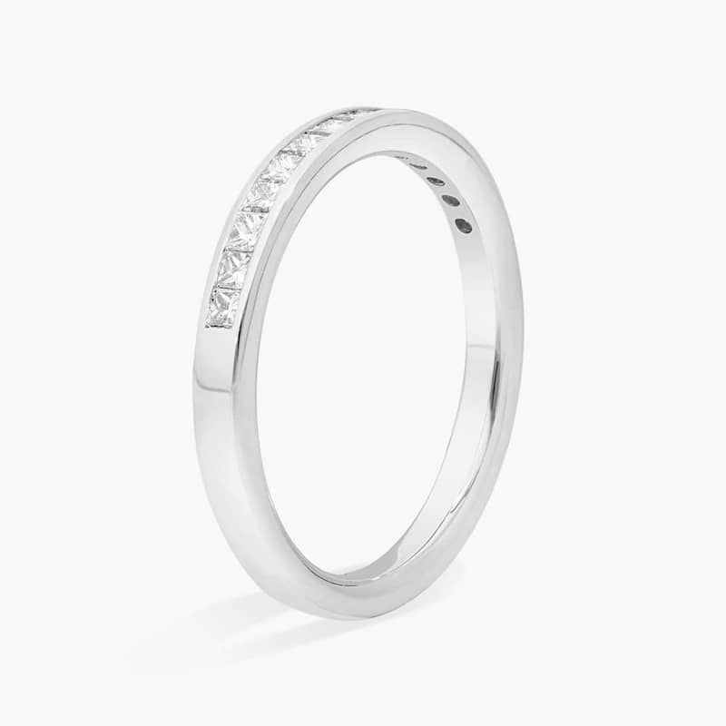 Angled Marquise Diamond Wedding Ring in 14k White Gold (3/4 ct. tw.)