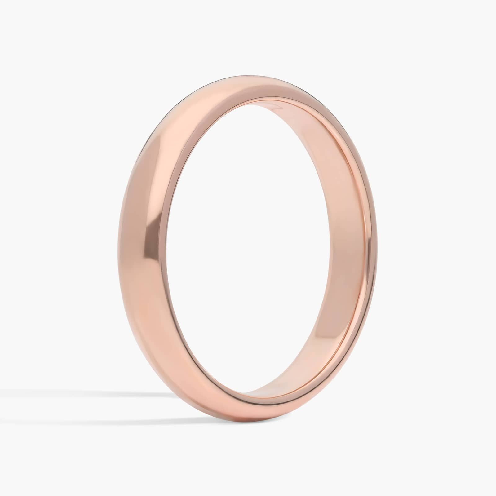 Comfort Fit Wedding Ring in 14k Rose Gold (4mm)
