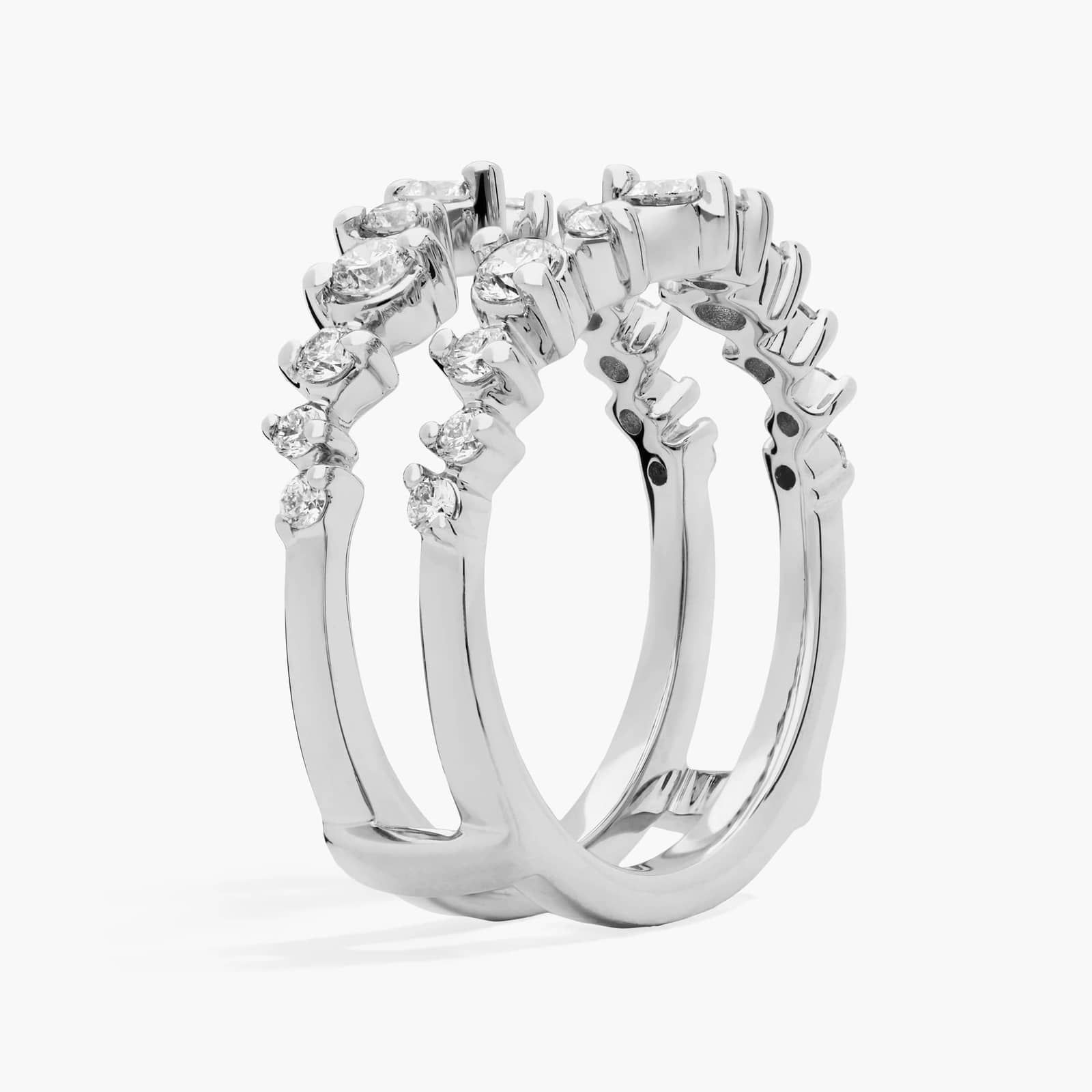 Curved Diamond Insert Ring in Platinum (3/4 Ct. Tw.)