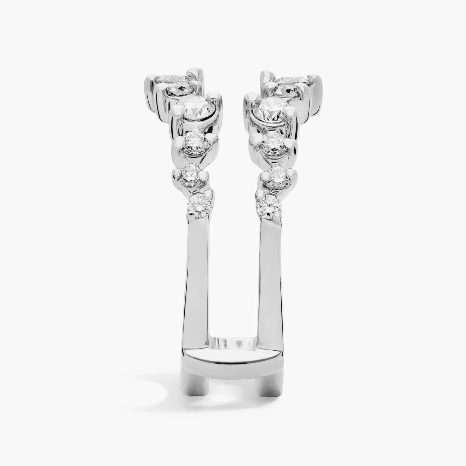 Curved Diamond Insert Ring in Platinum (3/4 Ct. Tw.)