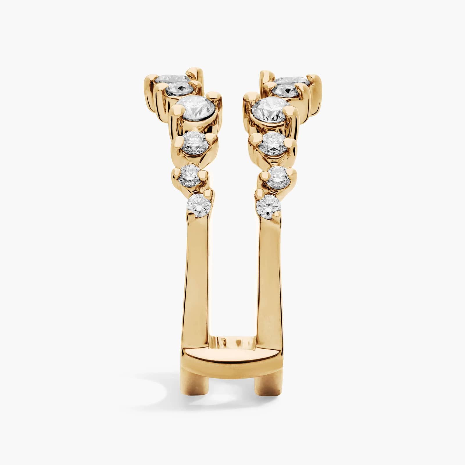 Curved Diamond Insert Ring in 18K Yellow Gold (3/4 Ct. Tw.)