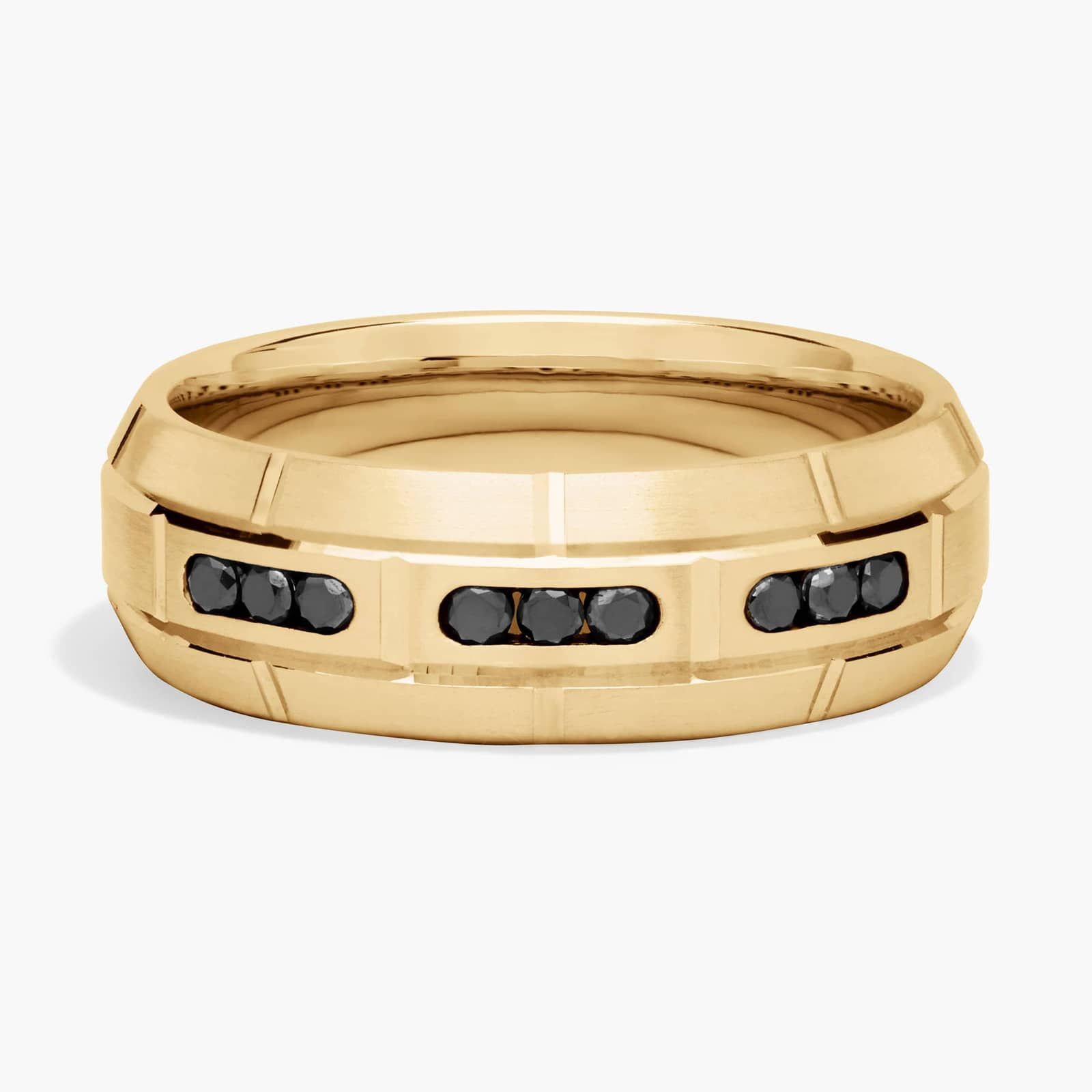 Black Diamond Wedding Ring in 18K Yellow Gold (1/4 Ct. Tw.)