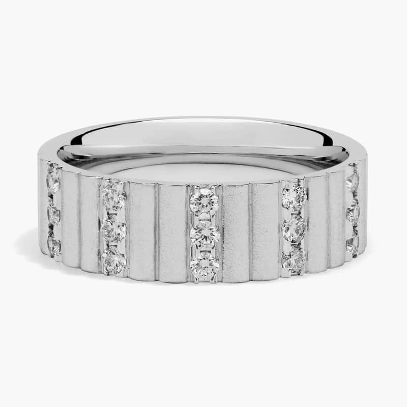 Round Diamond Wedding Ring in 14K White Gold (1/2 Ct. Tw.)