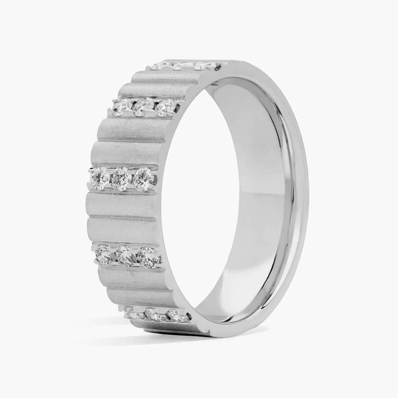 Round Diamond Wedding Ring in 14K White Gold (1/2 Ct. Tw.)