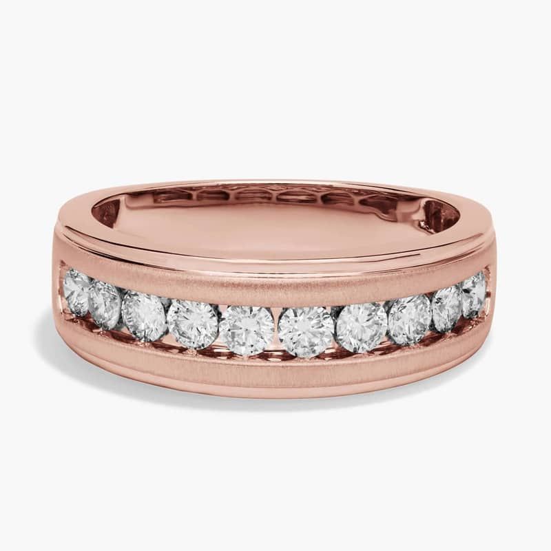 Round Diamond Wedding Ring in 14K Rose Gold (1 Ct. Tw.)