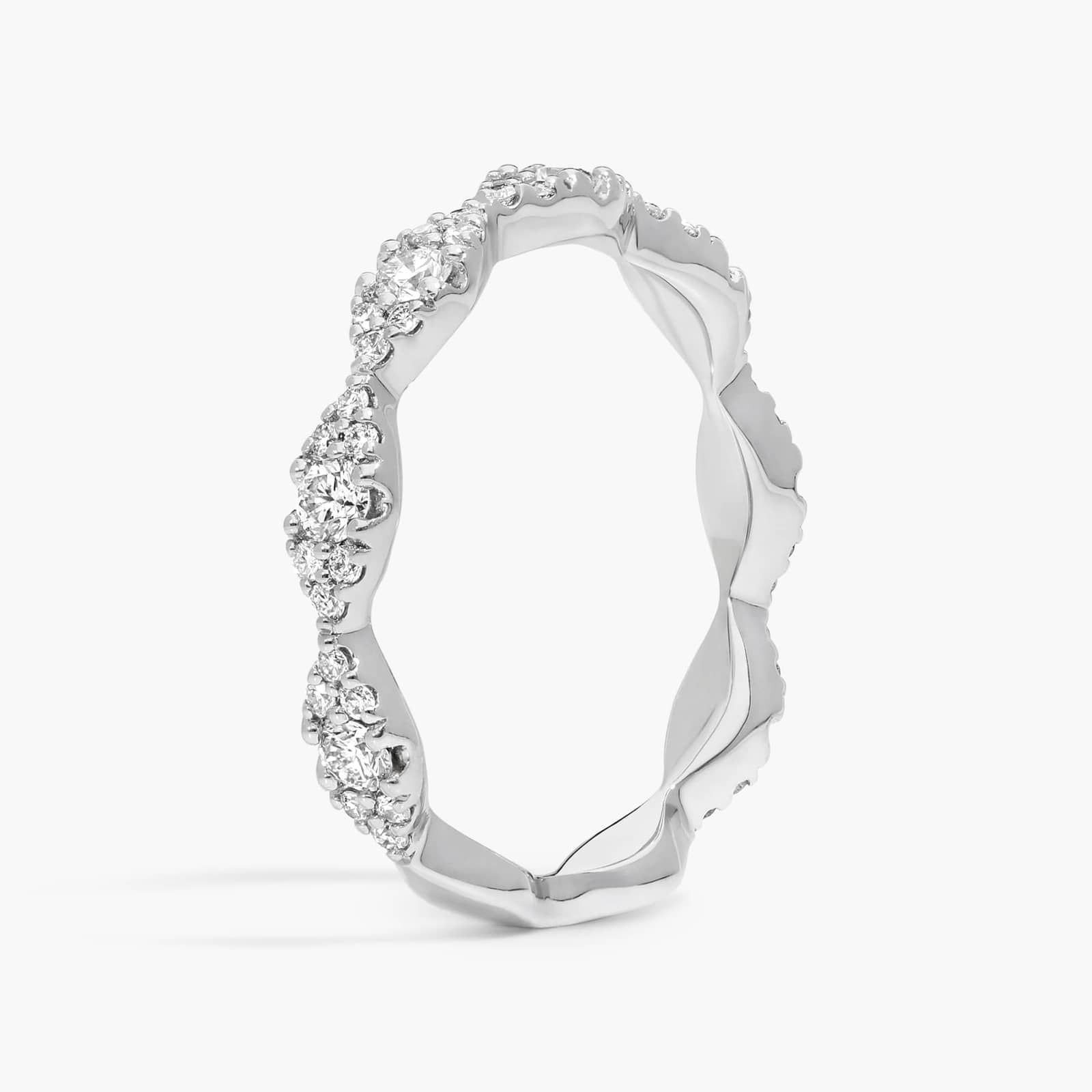 Diamond Wedding Ring with 0.5 CTW Round Cut Lab-Grown Diamonds in 14K White Gold