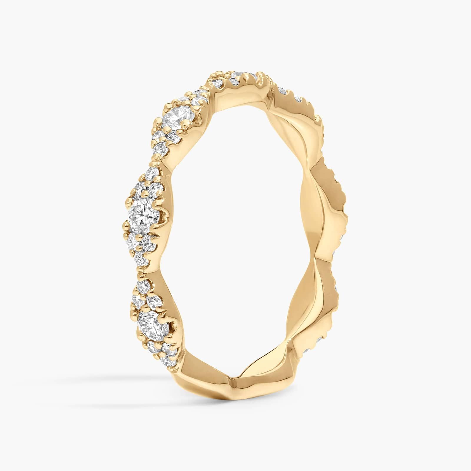 Diamond Wedding Ring with 0.5 CTW Round Cut Diamonds in 14K Yellow Gold