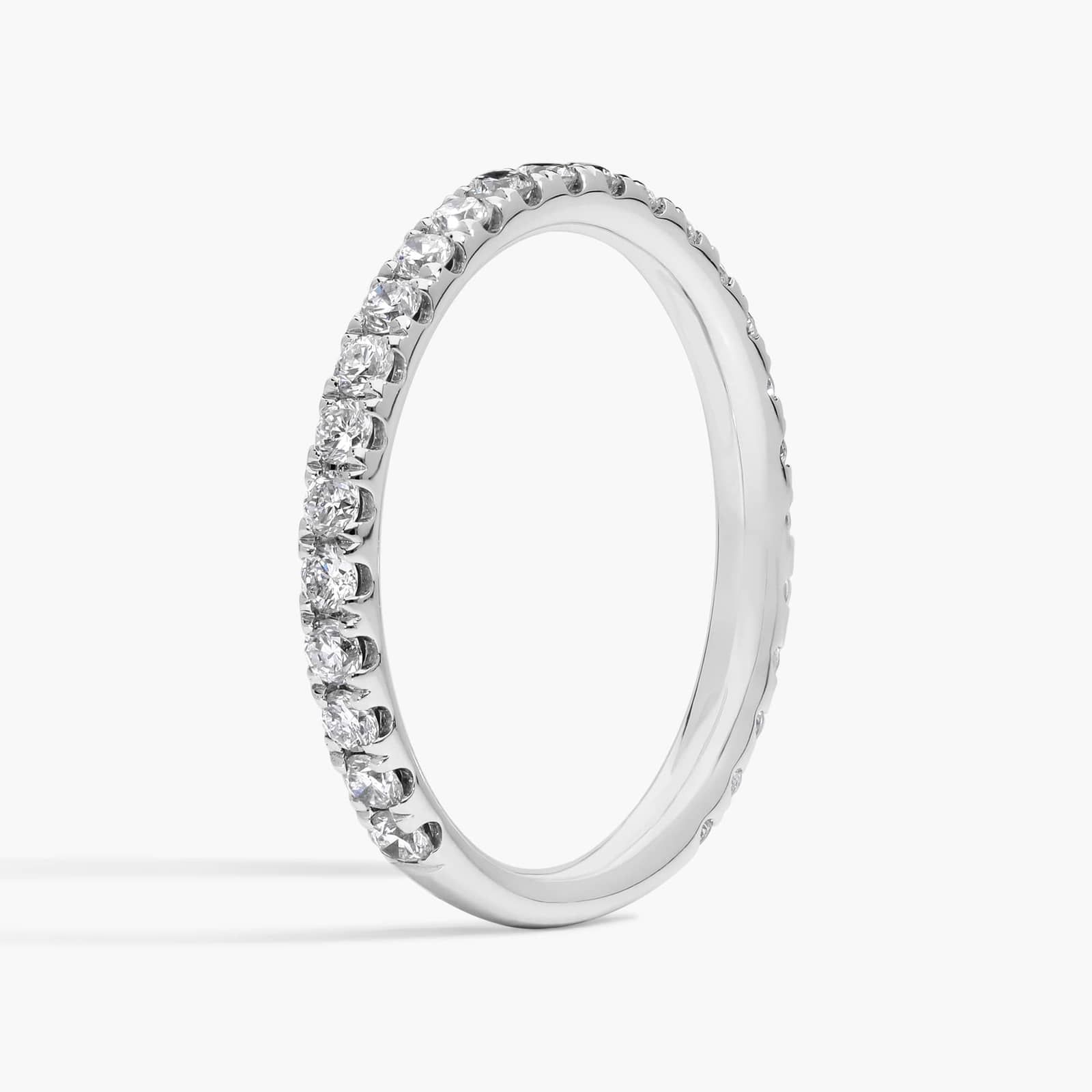 Diamond Riviera Pavé Ring with 0.5 CTW Round Cut Lab-Grown Diamonds in 14K White Gold