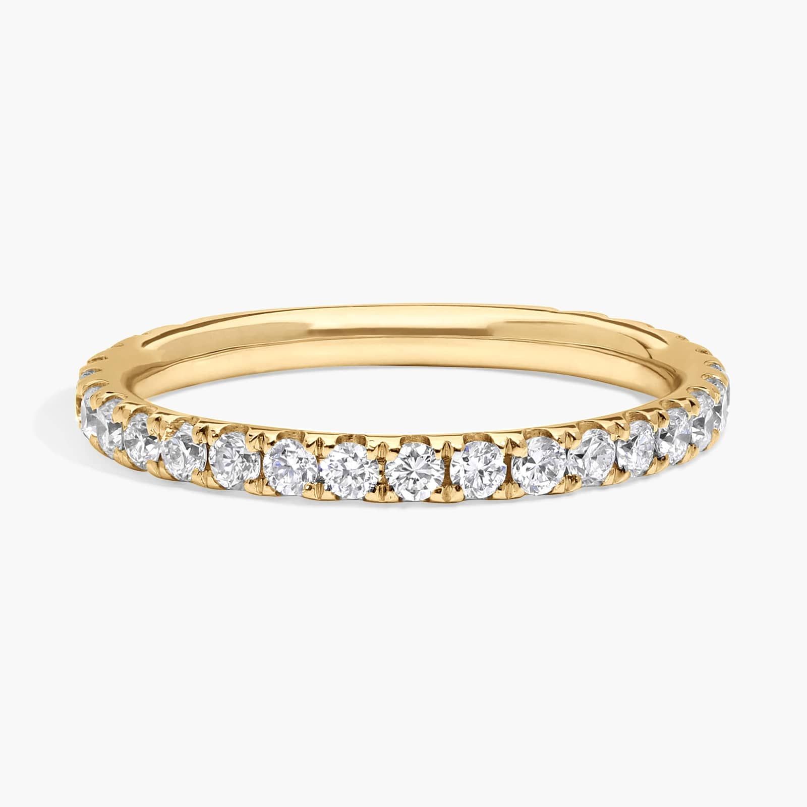 Diamond Riviera Pavé Ring with 0.5 CTW Round Cut Diamonds in 14K Yellow Gold
