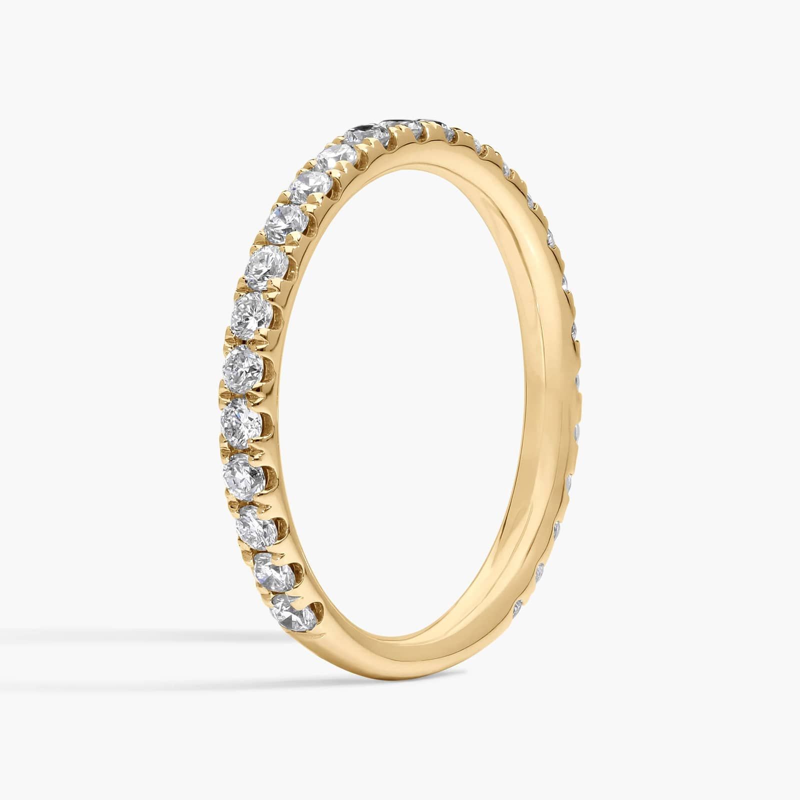 Diamond Riviera Pavé Ring with 0.5 CTW Round Cut Diamonds in 14K Yellow Gold