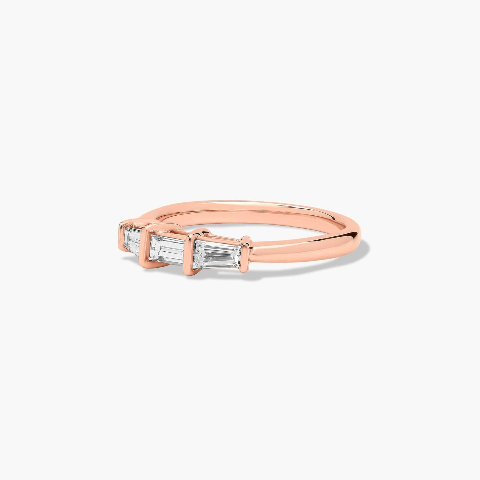 Tapered Baguette Wedding Ring With 0.33 CTW Diamonds In 14K Rose Gold (2.00mm)
