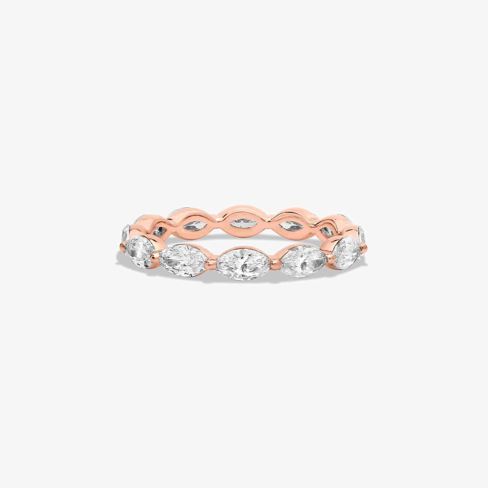 East West Eternity Ring With Marquise Cut Diamonds In 14K Rose Gold (2.00mm)