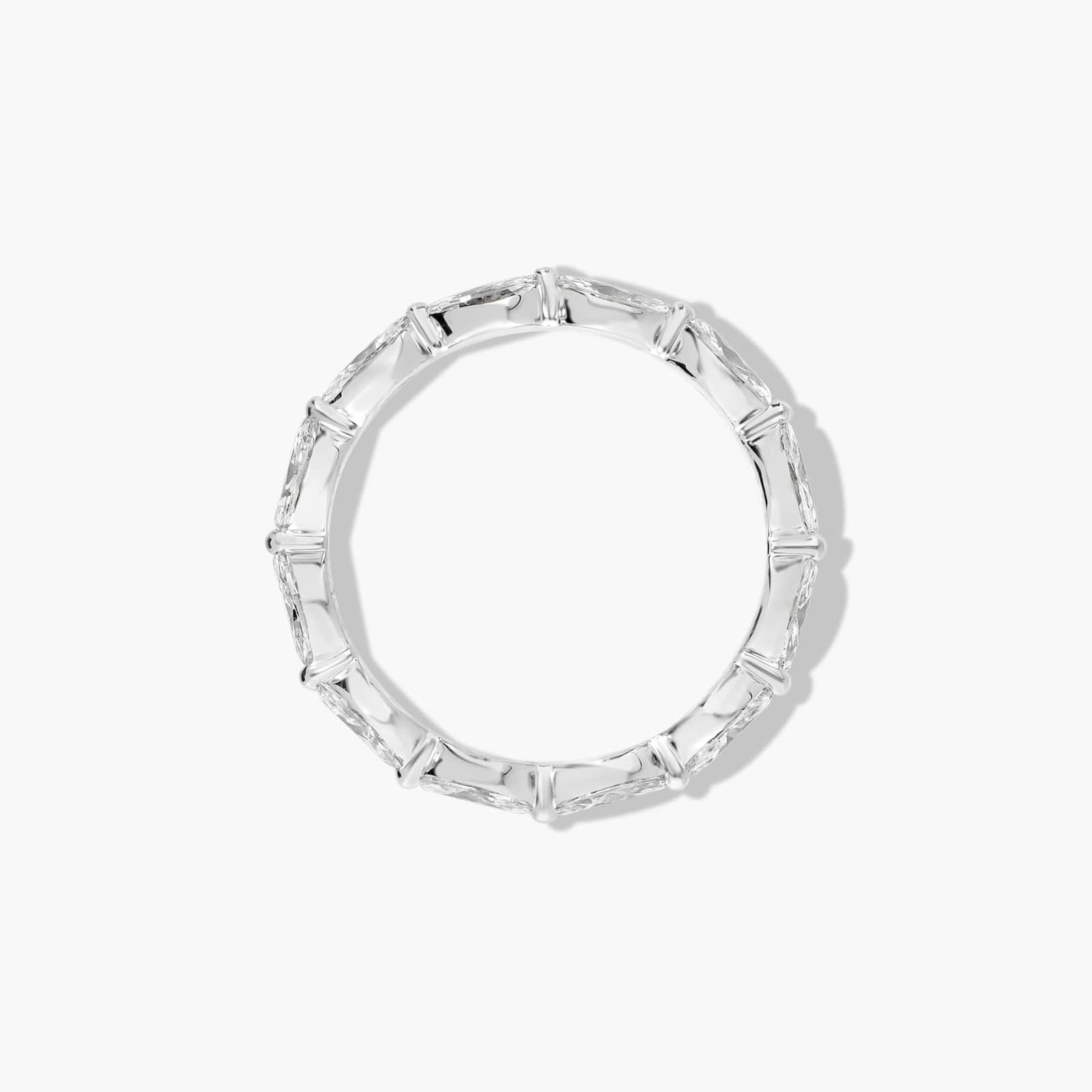 East West Eternity Ring With Marquise Cut Diamonds In 14K White Gold (2.00mm)