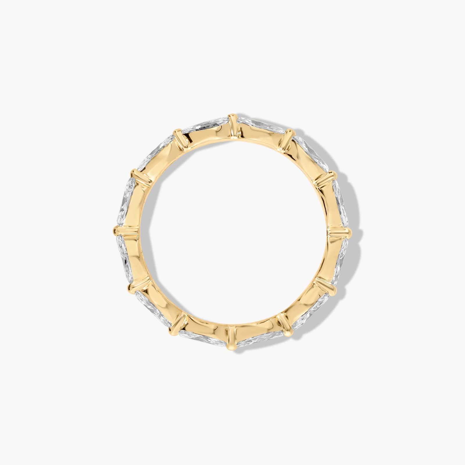 East West Eternity Ring With Marquise Cut Diamonds In 18K Yellow Gold (2.00mm)