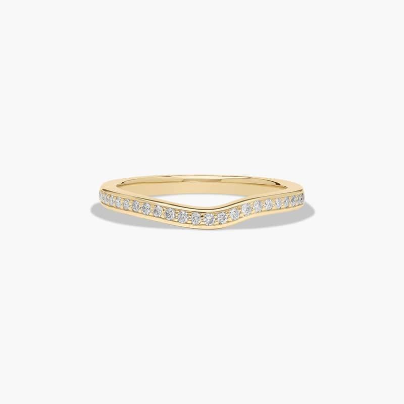Bypass Wedding Ring In 14K Yellow Gold (2.00mm)