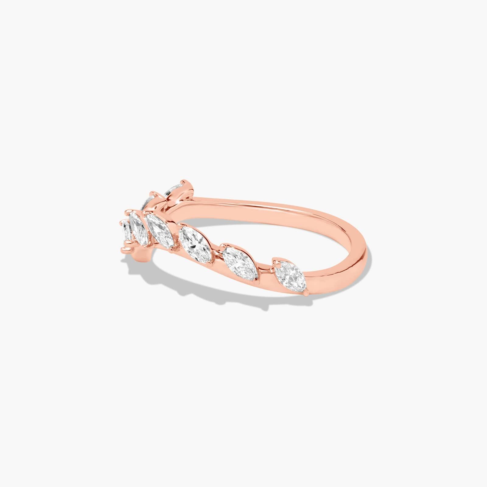 Vine Diamond Wedding Ring In 14K Rose Gold (2.00mm)