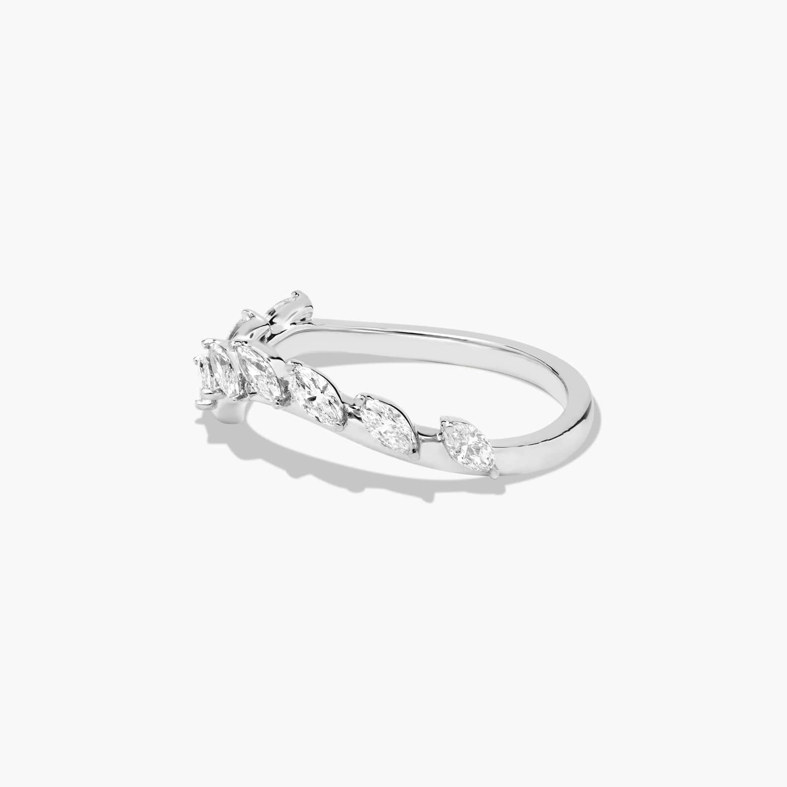 Vine Diamond Wedding Ring In 14K White Gold (2.00mm)