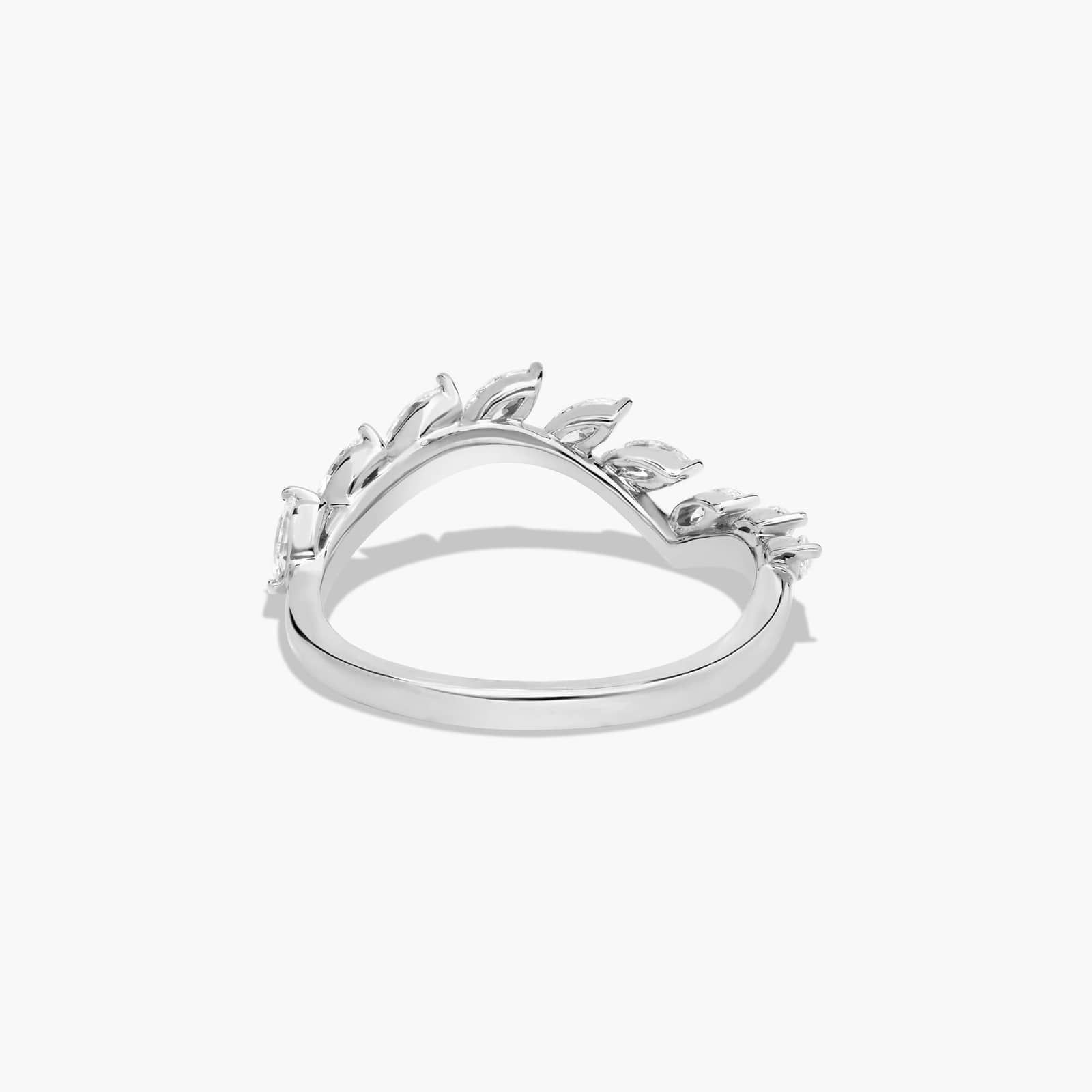 Vine Diamond Wedding Ring In 14K White Gold (2.00mm)