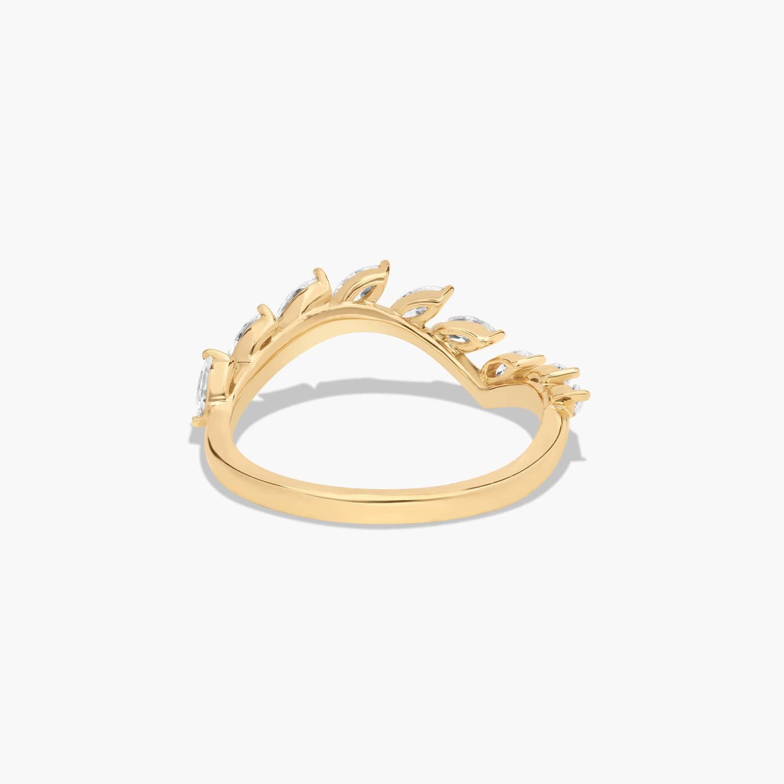 Vine Diamond Wedding Ring In 14K Yellow Gold (2.00mm)