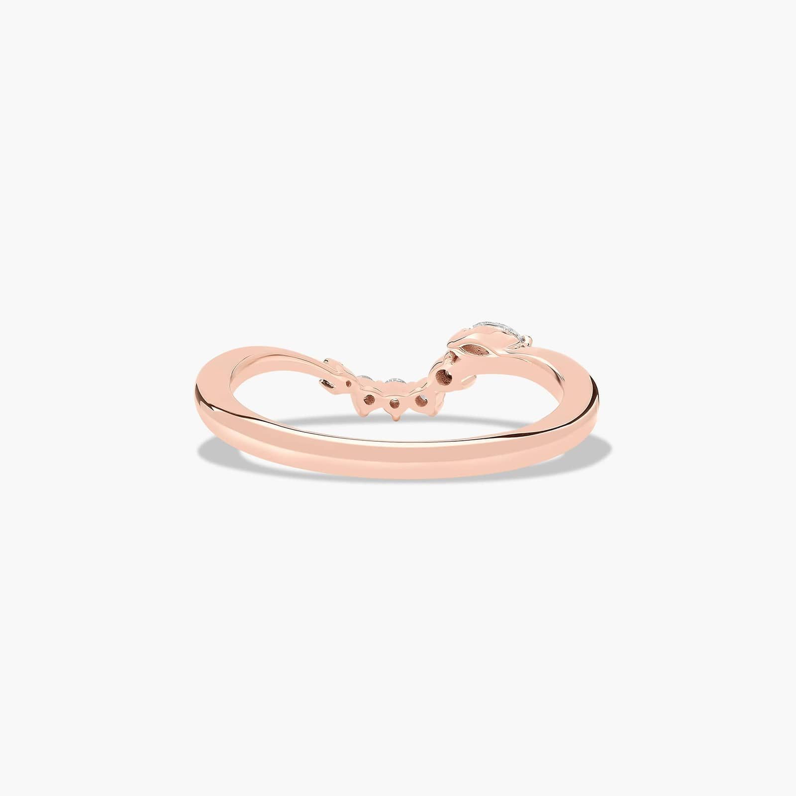 Ascending Diamond Wedding Ring In 14K Rose Gold (1.50mm)