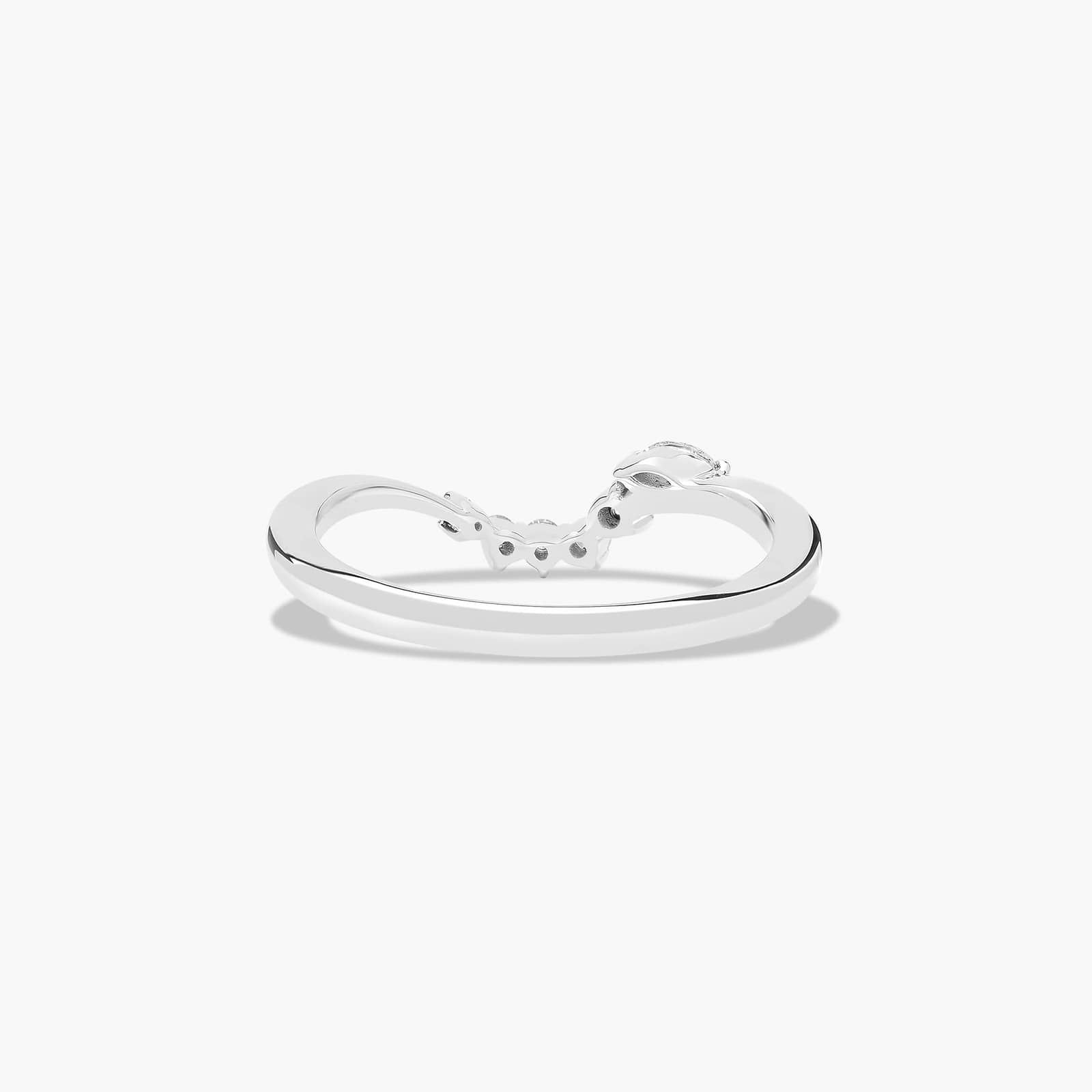 Ascending Diamond Wedding Ring In 18K White Gold (1.50mm)
