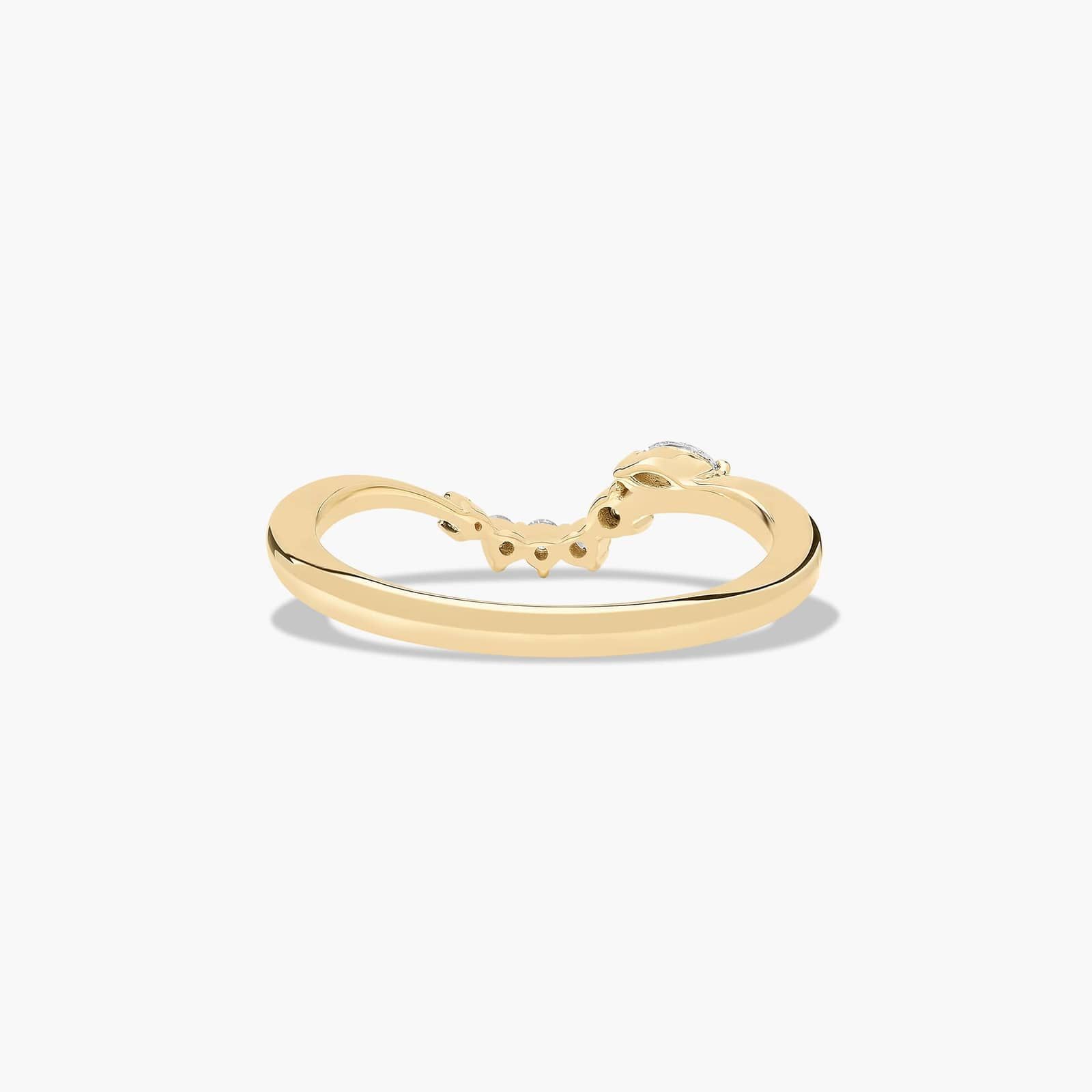 Ascending Diamond Wedding Ring In 14K Yellow Gold (1.50mm)
