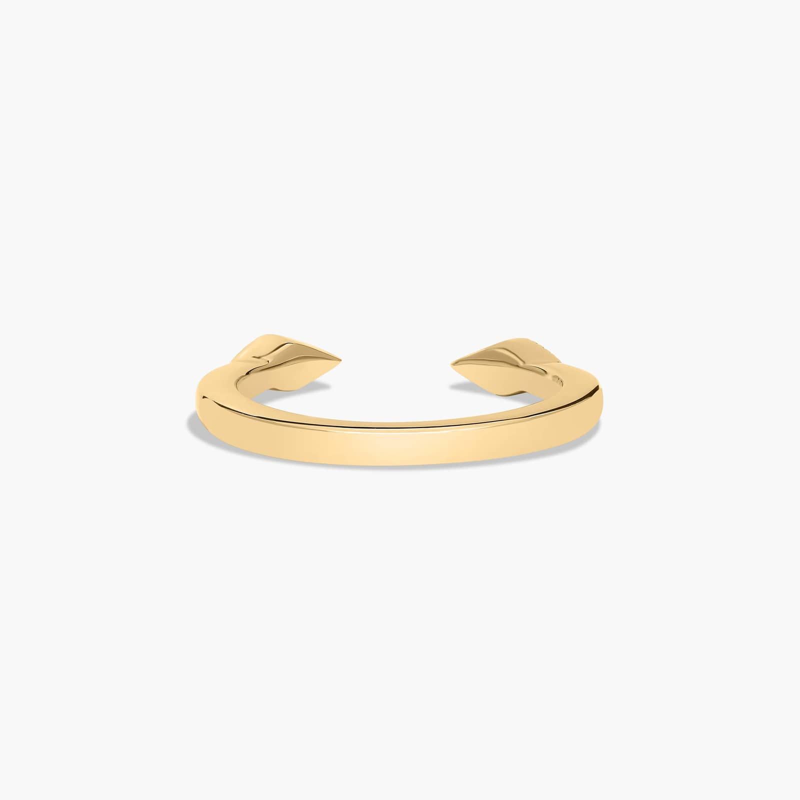 Open Wedding Ring With Marquise Shape Band In 18K Yellow Gold (2.00mm)