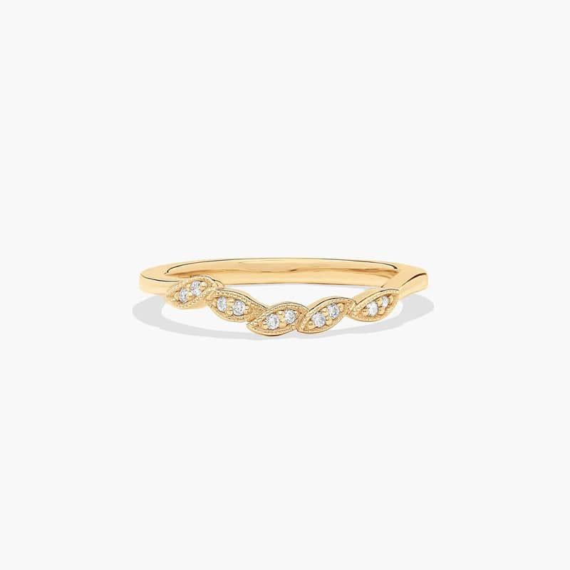 Entangled Vines Wedding Ring In 14K Yellow Gold (1.50mm)