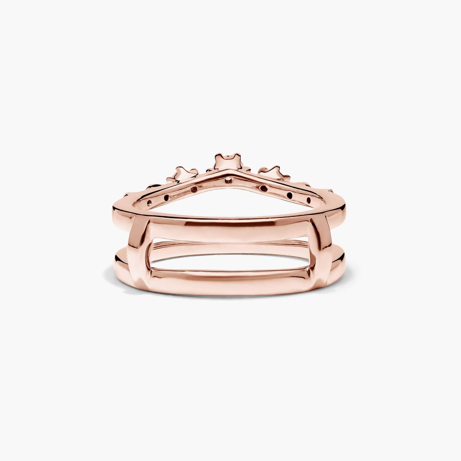 Prong Set Insert Wedding Ring With Round Diamonds In 14K Rose Gold (7.00mm)