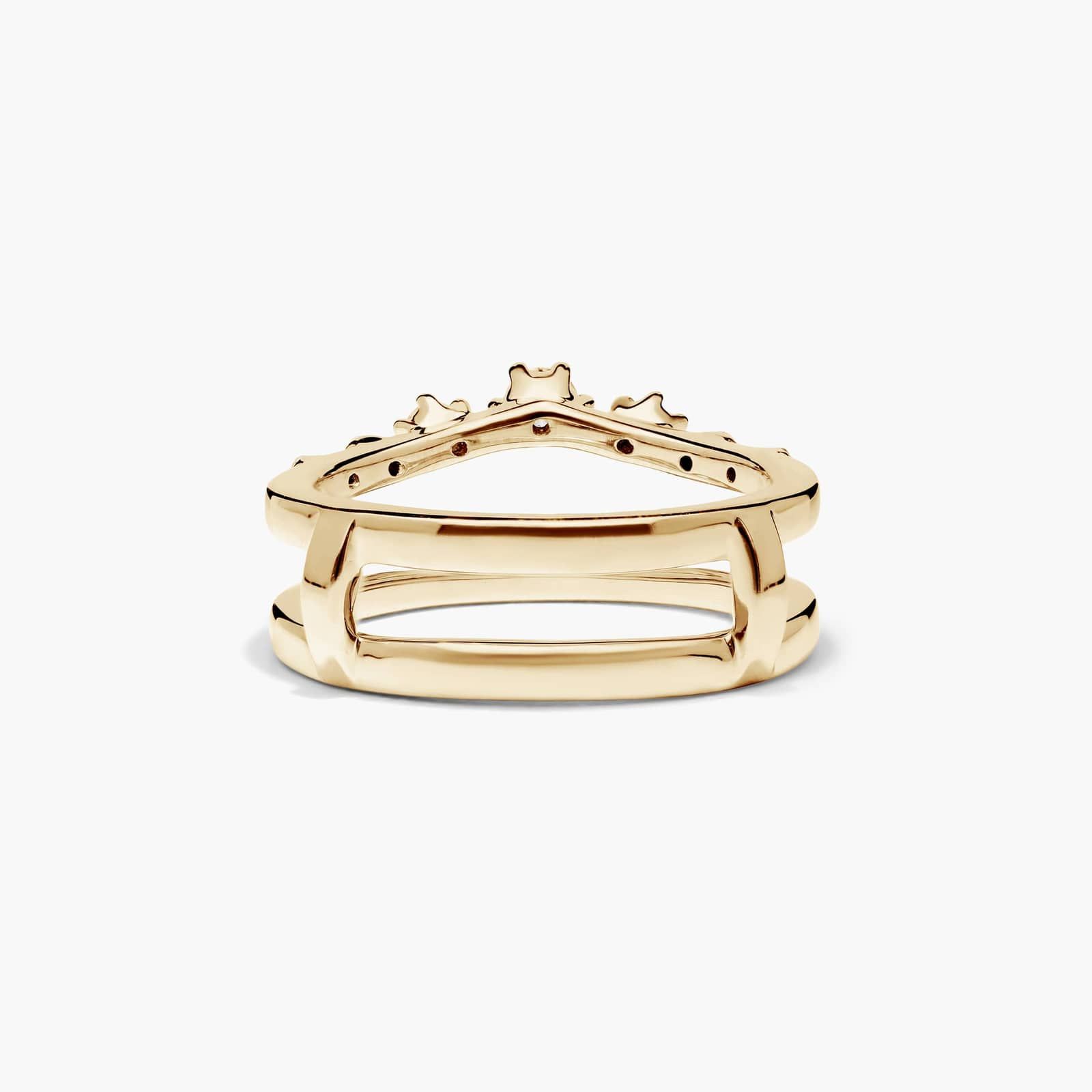 Prong Set Insert Wedding Ring With Round Diamonds In 14K Yellow Gold (7.00mm)