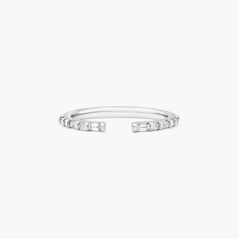 Channel Set Open Diamond Wedding Ring In Platinum (2.00mm)